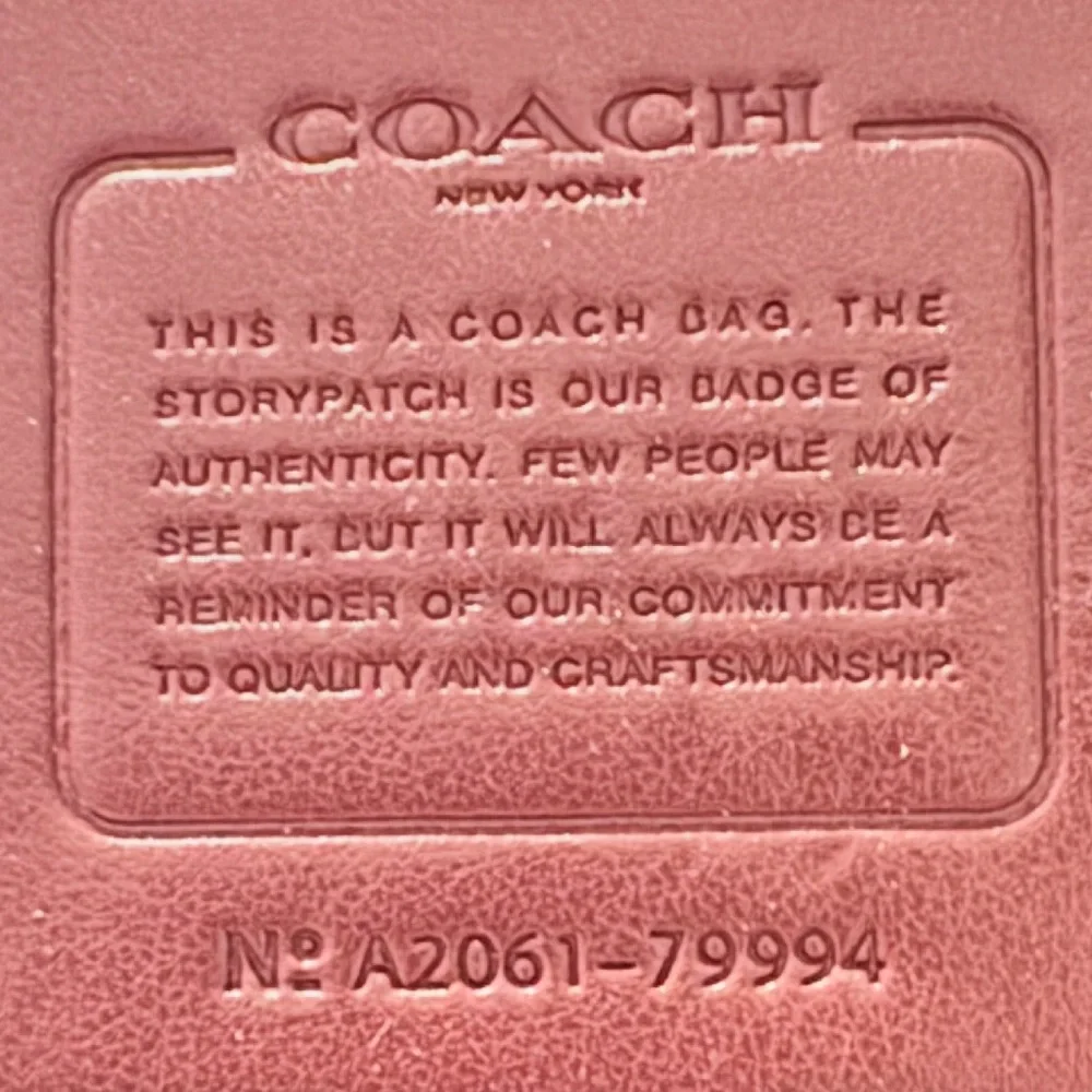 Coach Pebbled Leather Shoulder Bag in Taupe with Black Trim and Gold Hardware - Picture 3 of 3